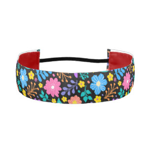 Cinta Para La Cabeza Colorido Abstracto Patrón Floral Cabeza atlética