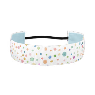 Cinta Para La Cabeza Confetti Rainbow Dots Watercolor Pattern Headband