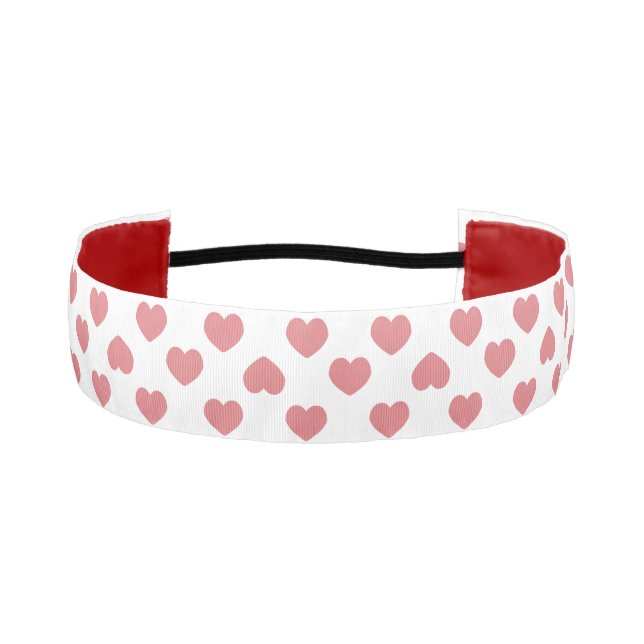 Cinta Para La Cabeza Corazones Rosas Simples Minimalista (Anverso)