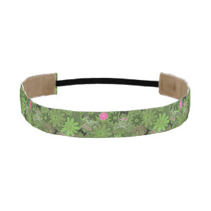 Cinta Para La Cabeza Cráneos punkyes femeninos en el fondo de Camo de