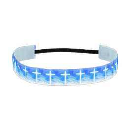 Cinta Para La Cabeza Cruz del cristiano ligero del personalizable del