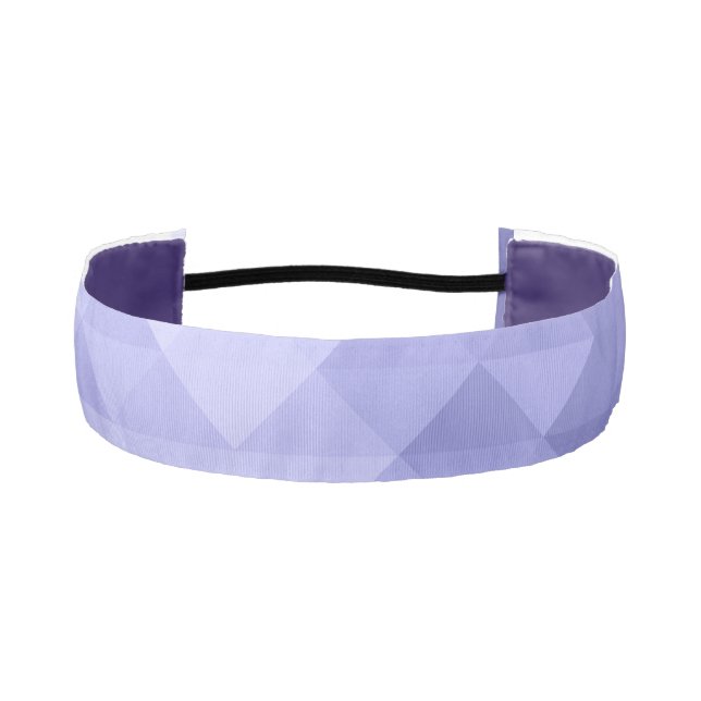 Cinta Para La Cabeza Cuadrados geométricos de triángulo violeta púrpura (Anverso)