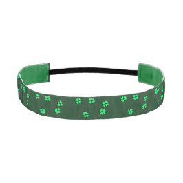 Cinta Para La Cabeza Cuatro clavos de hoja sobre verde oscuro