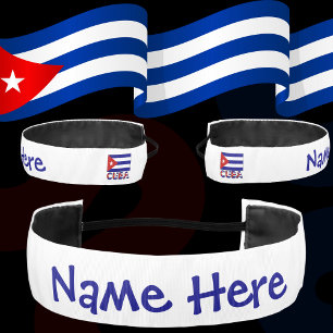 Cinta Para La Cabeza Cuba Azul Oscuro Bandera Cubana Azul Marino Person