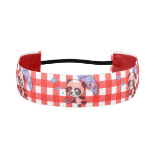 Cinta Para La Cabeza Cute Red Gingham Check