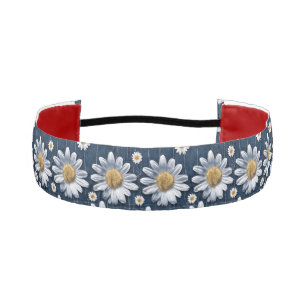 Cinta Para La Cabeza Daisies on Denim