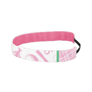 Cinta Para La Cabeza Damas Golfillo Pink Green White Preppy