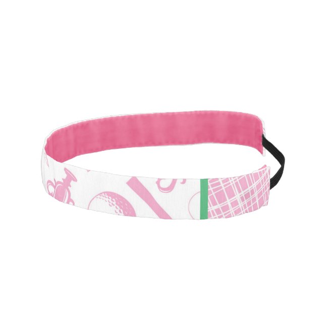 Cinta Para La Cabeza Damas Golfillo Pink Green White Preppy (Derecha)