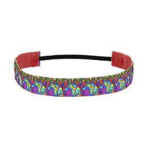 Cinta Para La Cabeza Decoración artística de estilo hippy multicolor