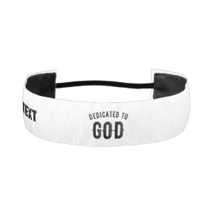 CINTA PARA LA CABEZA DEDICADO A DIOS PERSONALIZABLE GUAY TEXTO NEGRO