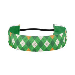 Cinta Para La Cabeza Día de San Patricio argyle de colores irlandeses