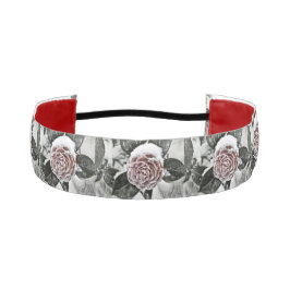 Cinta Para La Cabeza Dibujo rosa rosado nevado en invierno