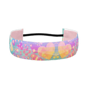 Cinta Para La Cabeza Diseño Pastel de Patrón de Amor de Corazón