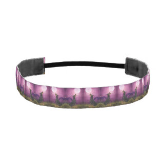 Cinta Para La Cabeza Doberman Purple Orchids Dog Art