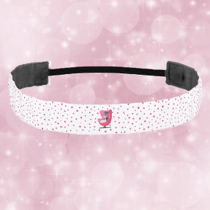 Cinta Para La Cabeza Dos gatos con cáscara de rosa con colza de polka r