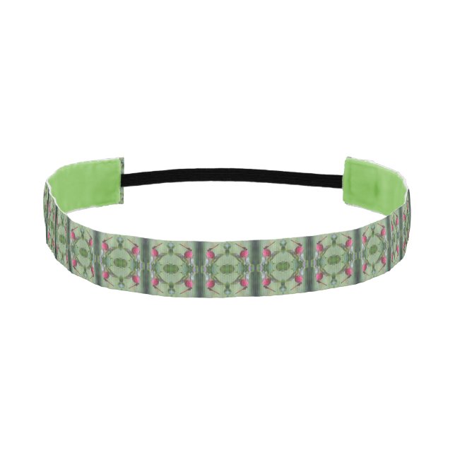 Cinta Para La Cabeza Dragonfly Rojo Sobre Fruta De Dogwood (Anverso)