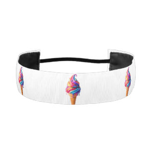 Cinta Para La Cabeza El clásico cono de helado vibrante de SlipperyJoe 