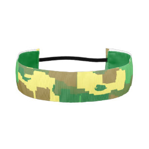 Cinta Para La Cabeza El diseño verde amarillo de Camo de St. Patty