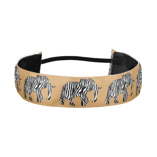 Cinta Para La Cabeza Elefante con franjas cebra + tus ideas (Anverso)