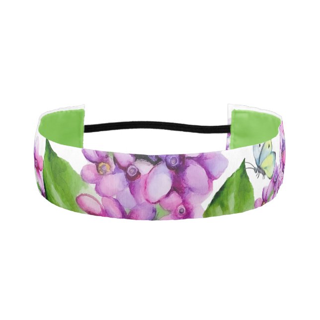 Cinta Para La Cabeza Elegante rama lila acuarela (Anverso)