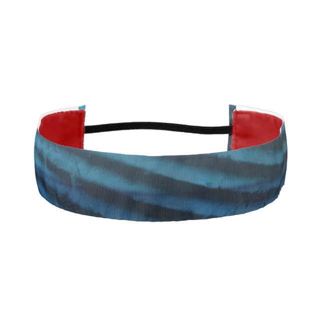 Cinta Para La Cabeza Elegantes olas azules clásicas en acuarela (Anverso)