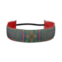 Embroideric palestino Tatreez color verde rojo 5 P