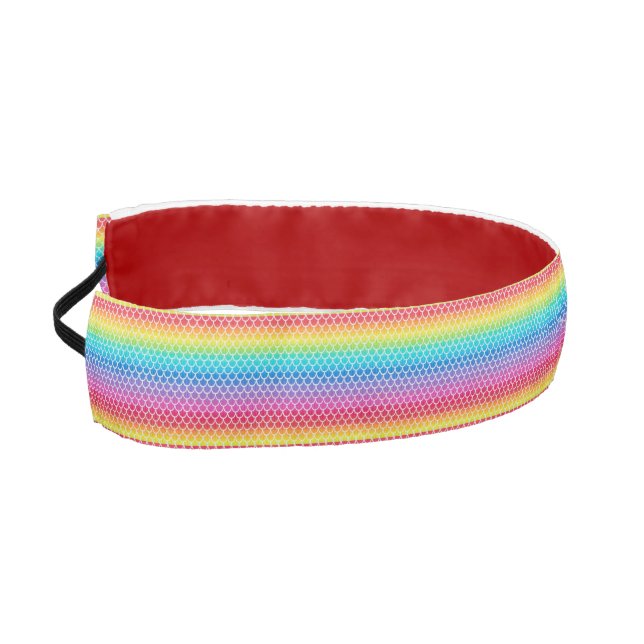 Cinta Para La Cabeza Escalas de sirena arcoiris coloridas (Izquierda)