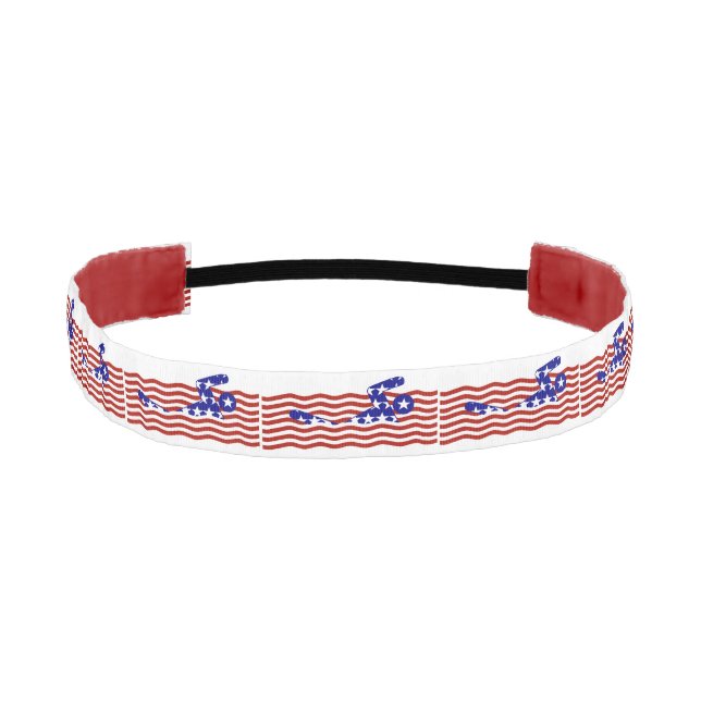 Cinta Para La Cabeza Estados Unidos Patriótico Natación Deportiva (Anverso)