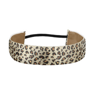 Cinta Para La Cabeza Estampado de Animal de Leopardo Guepardo Beige Mar