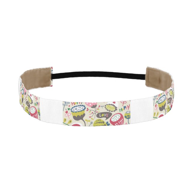 Cinta Para La Cabeza Estampado de flores 12 (Anverso)