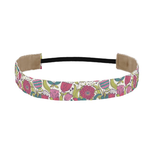 Cinta Para La Cabeza Estampado de flores brillante (Anverso)