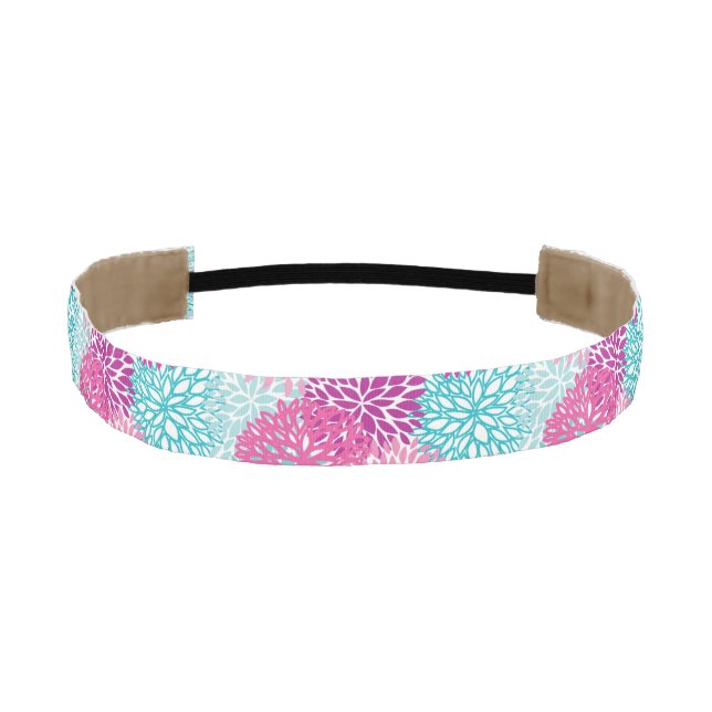 Cinta Para La Cabeza Estampado de flores brillante 2 (Anverso)
