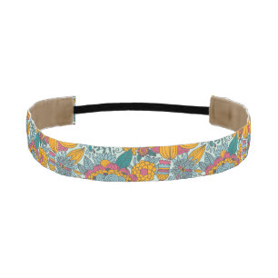 Cinta Para La Cabeza Estampado de flores colorido