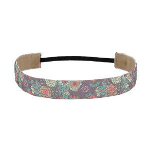 Cinta Para La Cabeza Estampado de flores colorido en estilo del dibujo