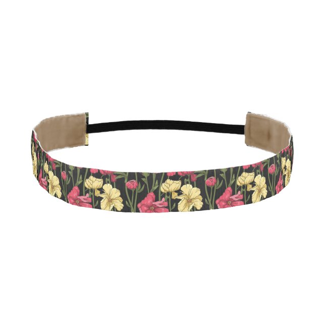Cinta Para La Cabeza Estampado de flores elegante 2 (Anverso)
