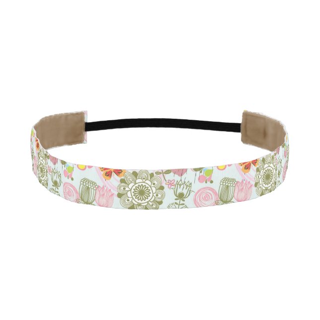 Cinta Para La Cabeza Estampado de flores en el estilo retro 2 (Anverso)