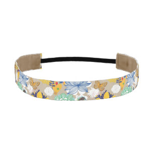 Cinta Para La Cabeza Estampado de flores en el estilo retro 3