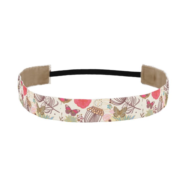 Cinta Para La Cabeza Estampado de flores en el estilo retro 4 (Anverso)