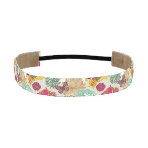 Cinta Para La Cabeza Estampado de flores en estilo retro