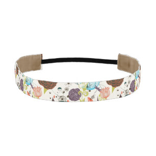 Cinta Para La Cabeza Estampado de flores retro 2 2
