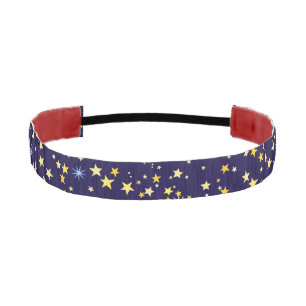 Cinta Para La Cabeza Estrella hermosa del patrón celestial azul de la m