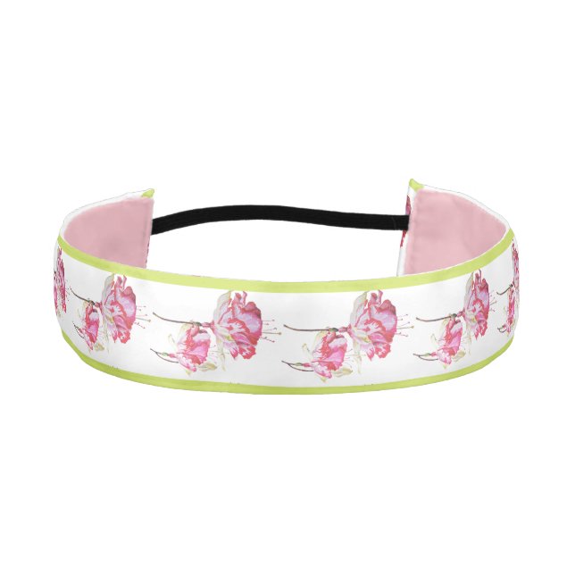 Cinta Para La Cabeza Exóticas Fuchsias en la cabeza (Anverso)