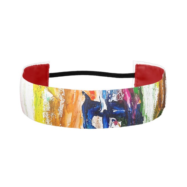 Cinta Para La Cabeza Expresión abstracta de figuras humanas en movimien (Anverso)