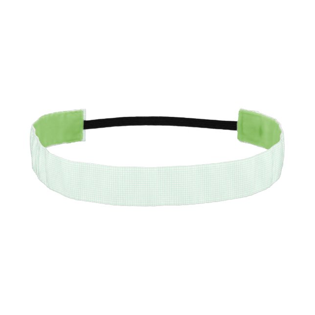 Cinta Para La Cabeza F & L Green Gingham No Slip Headbands (Anverso)