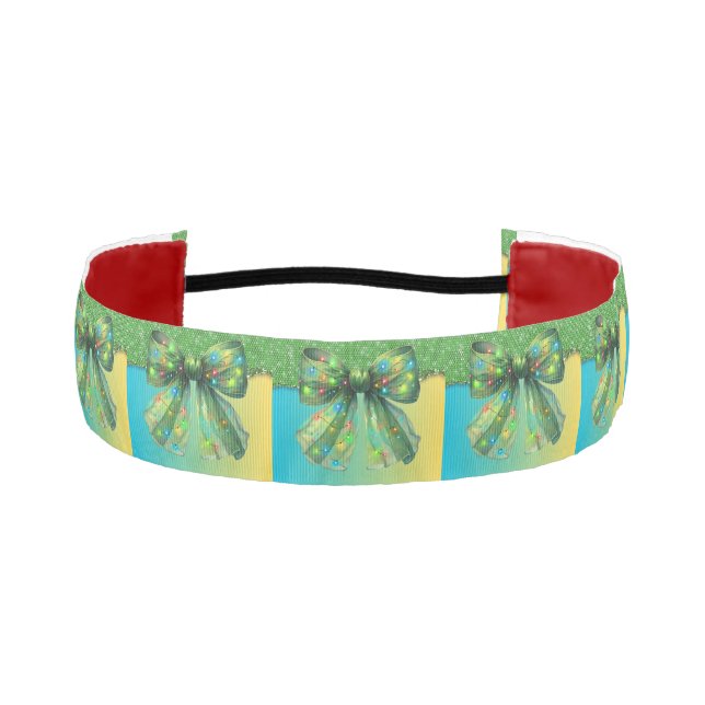 Cinta Para La Cabeza Feliz Navidad Croquette Bow Ugly Xmas Sweater (Anverso)