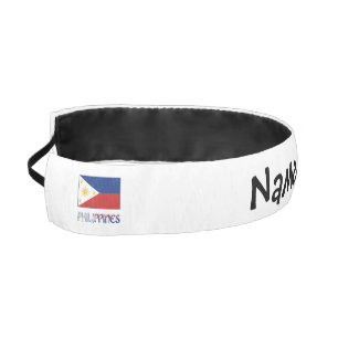 Cinta Para La Cabeza Filipinas y bandera filipina y tu nombre