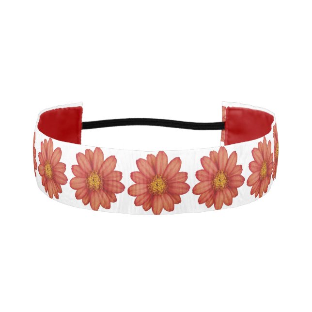 Cinta Para La Cabeza flor roja (Anverso)