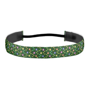 Cinta Para La Cabeza Flores Coloridas, Patrón Floral, Verdor, Boho