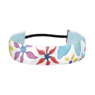 Cinta Para La Cabeza Flores de color de agua