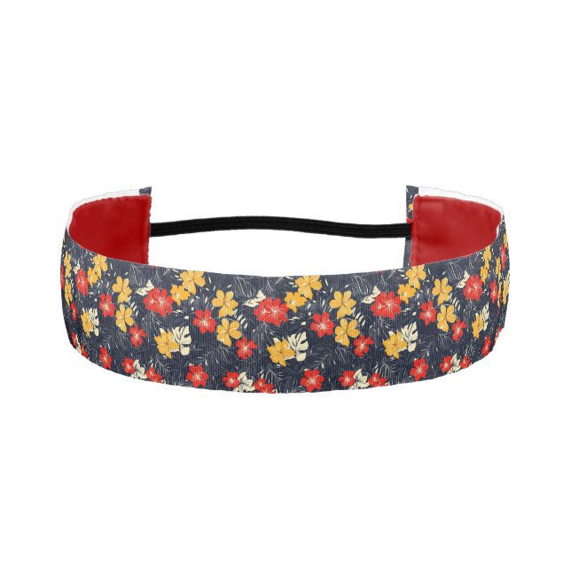 Cinta Para La Cabeza Flores Exóticas Patrón Floral (Anverso)